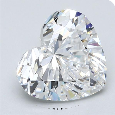 7.73 Carat F VVS1 Heart Lab Diamond