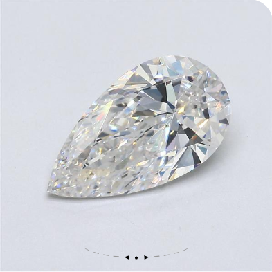 8.58 Carat F VS1 Pear Lab Diamond
