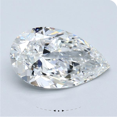 6.4 Carat E VVS1 Pear Lab Diamond