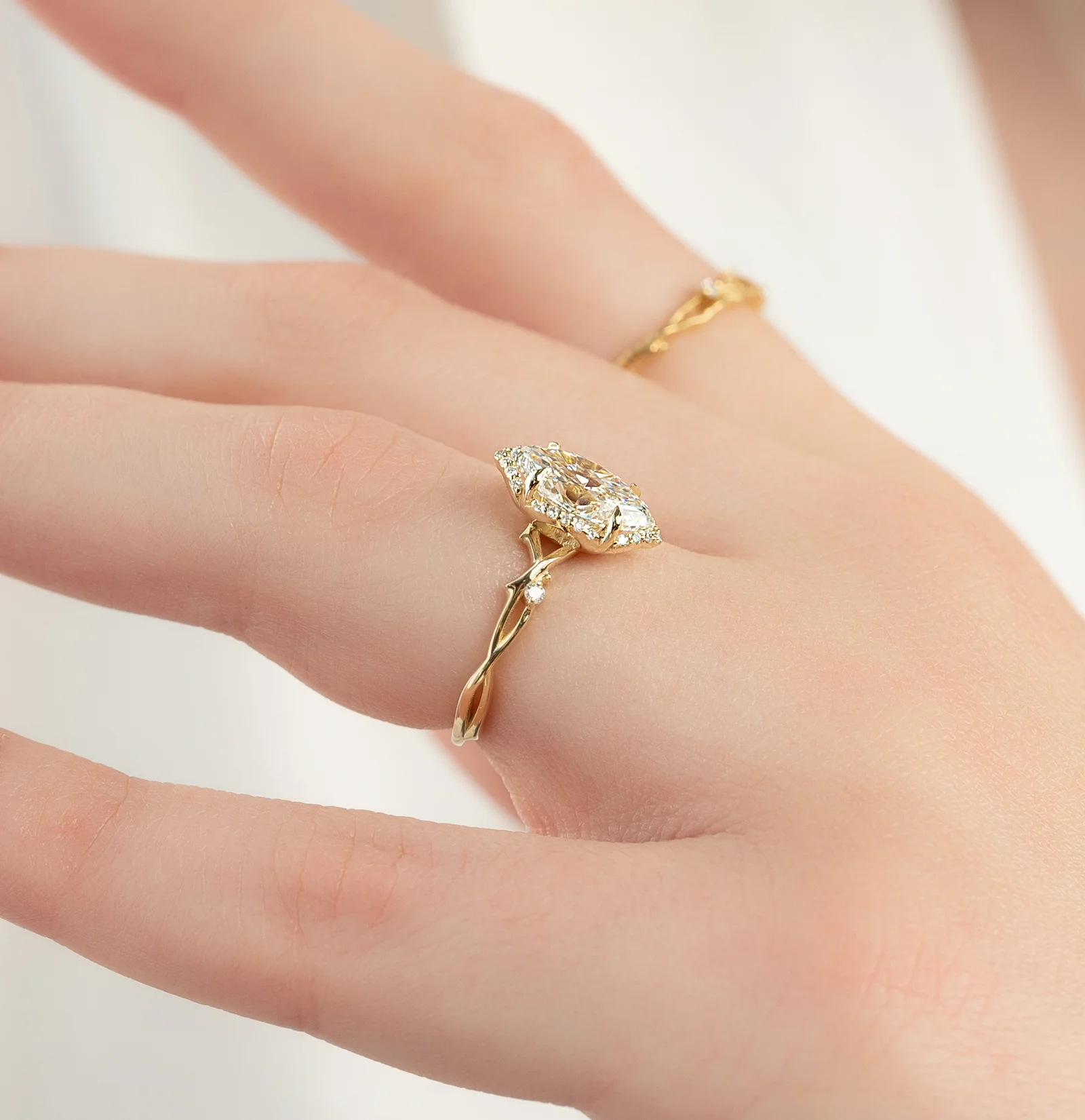 Marquise Diamond Engagement Ring 1